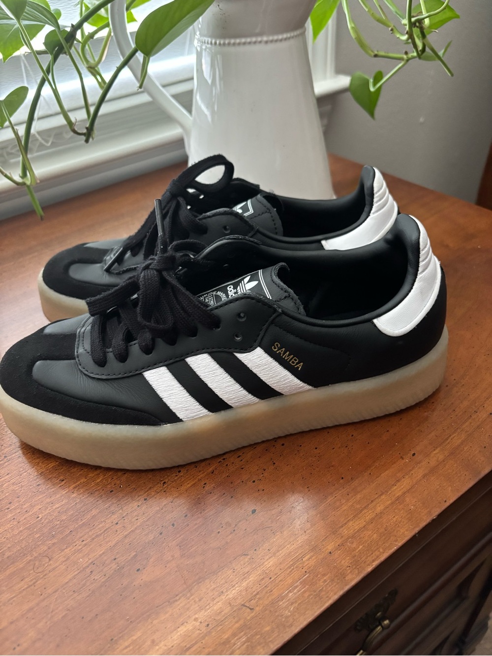 adidas Black and White Samba Low-Top Sneakers